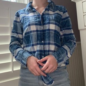American Eagle blue flannel